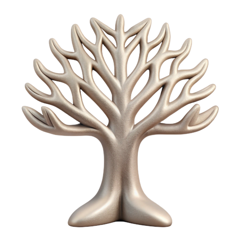 dramatic artistic Simple Line Art Tree with Roots Element png