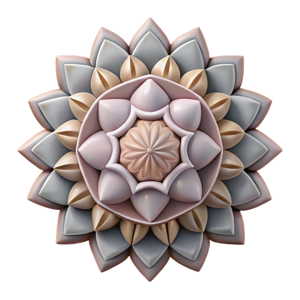beautiful vintage Simple Mandala Design with Geometric Shapes Isolated high quality png