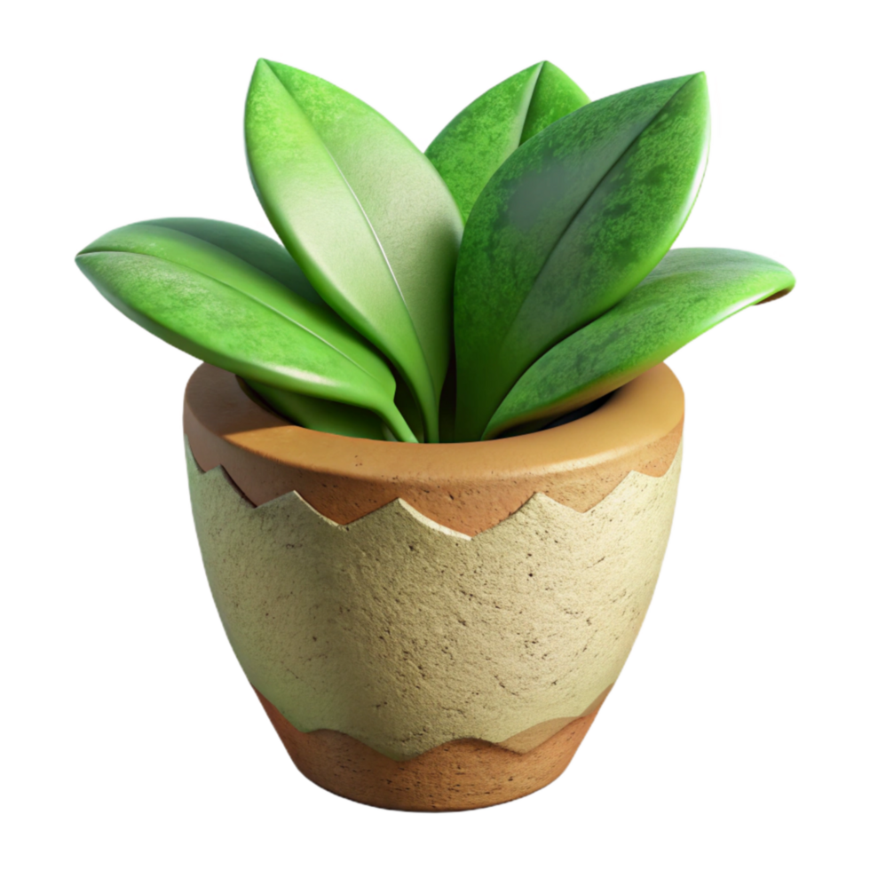 impressive minimalist Simple Plant Pot with Green Leaves Cutout genuine png