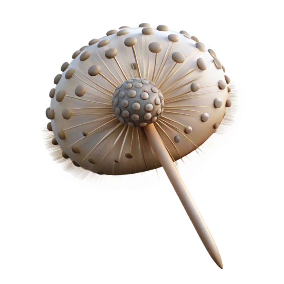 stunning traditional Single Dandelion Seedhead with Seeds Isolated high resolution png