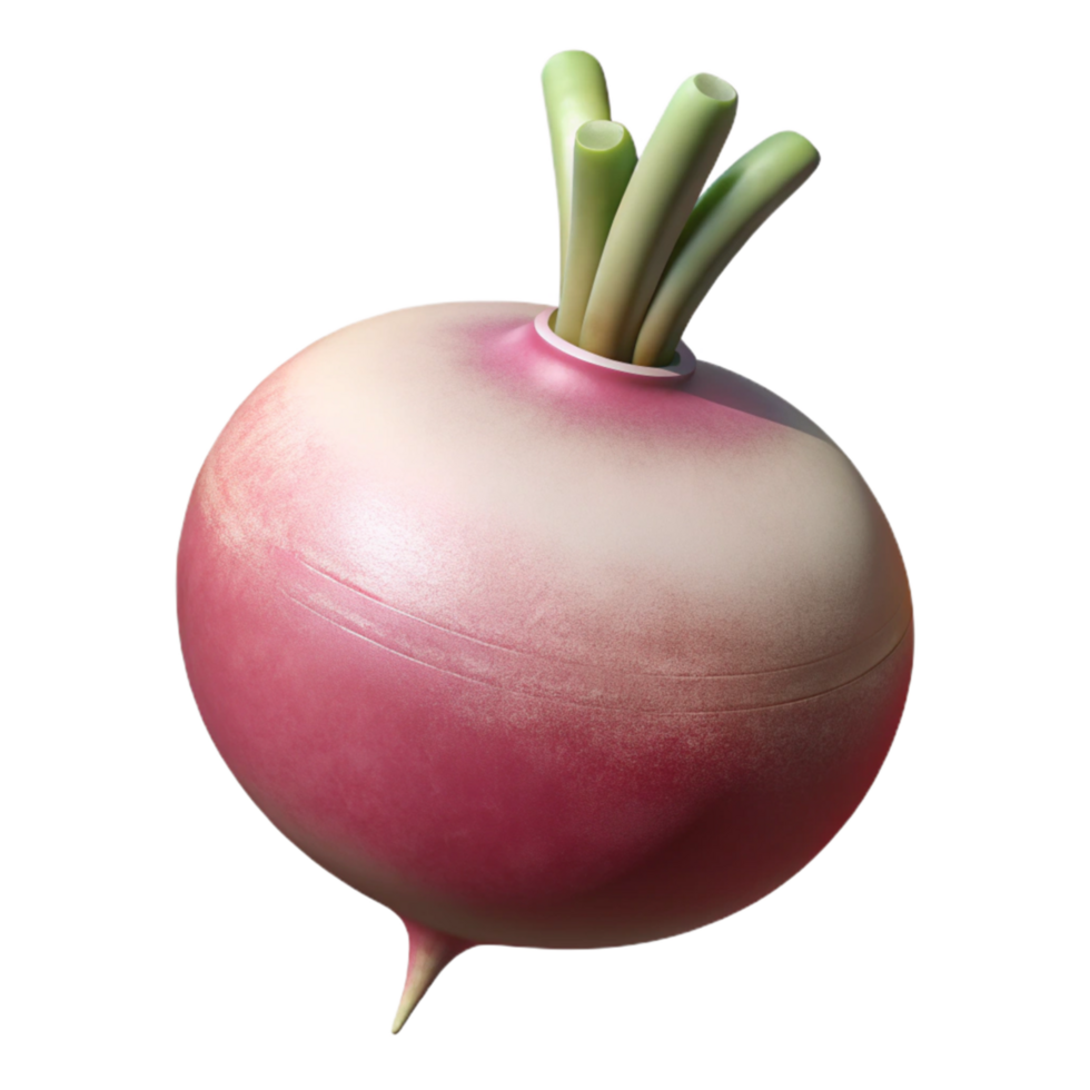serene contemporary Single Radish Isolated Root Vegetable premium png