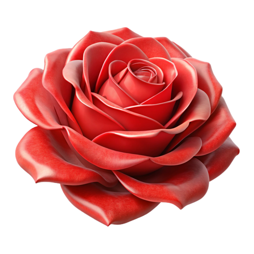 dramatic contemporary Single Red Rose Cutout on Transparent Background genuine png