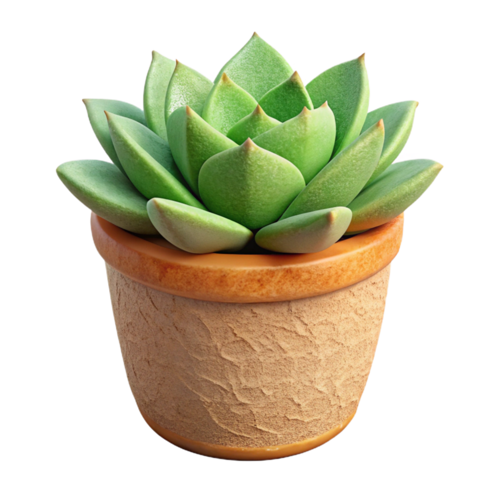 wonderful rustic Single Succulent Plant in Terracotta Pot Cutout professional png