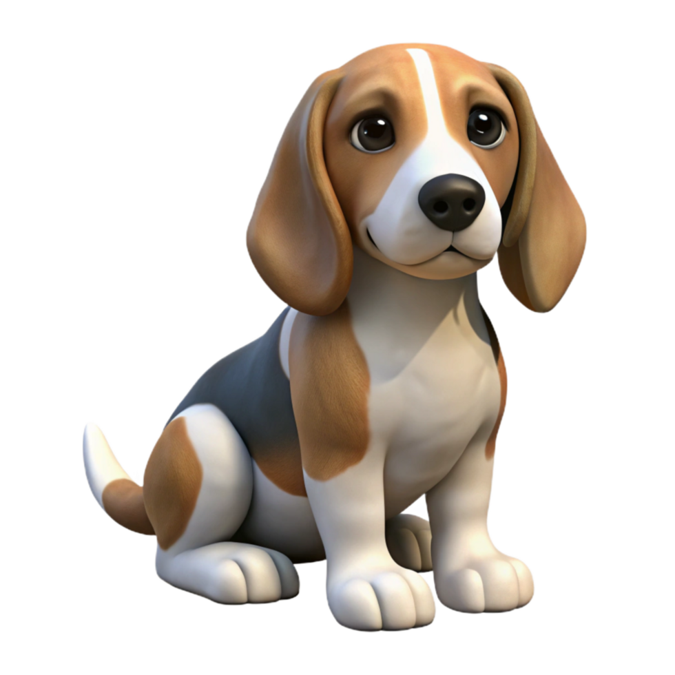 stunning creative Sitting Beagle Dog Cutout with Shadow professional png