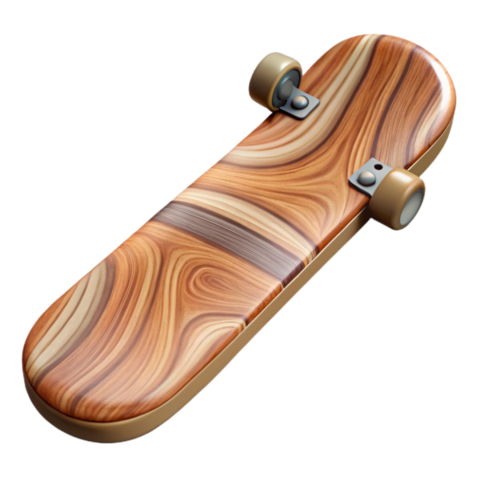 dramatic traditional Skateboard Deck Wood Grain Transparent Cutout premium png