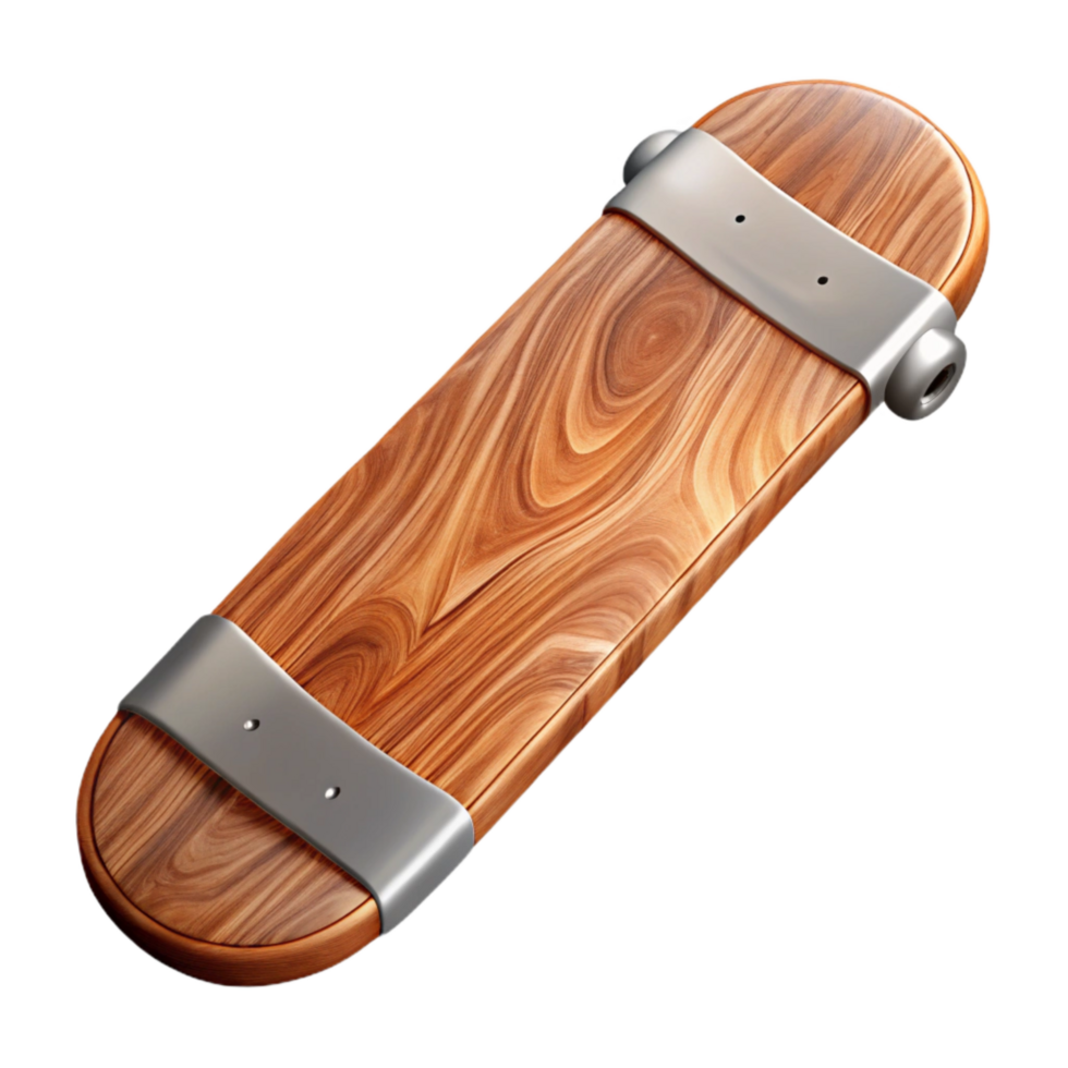serene minimalist Skateboard Deck Wood Grain Transparent Cutout high resolution png