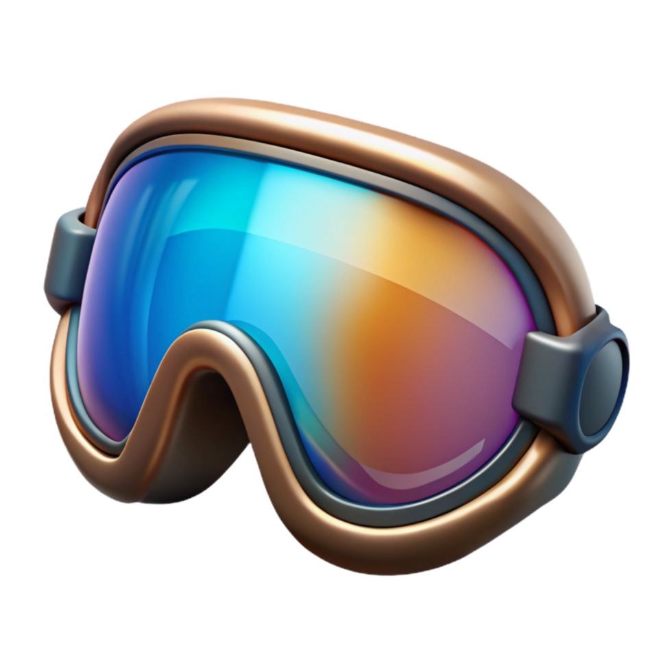 stunning artistic Ski Goggles Mirrored Lenses Transparent Cutout genuine png