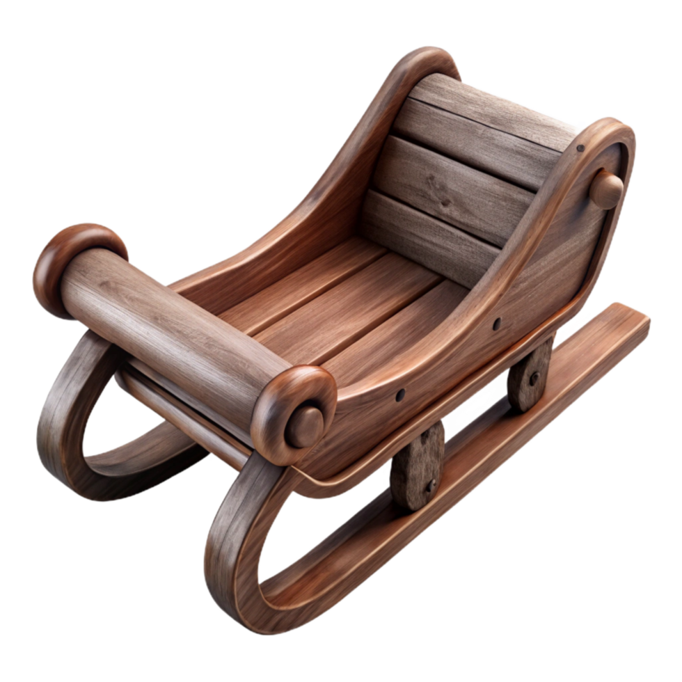 stunning contemporary Sled Wooden Design Isolated Element professional png