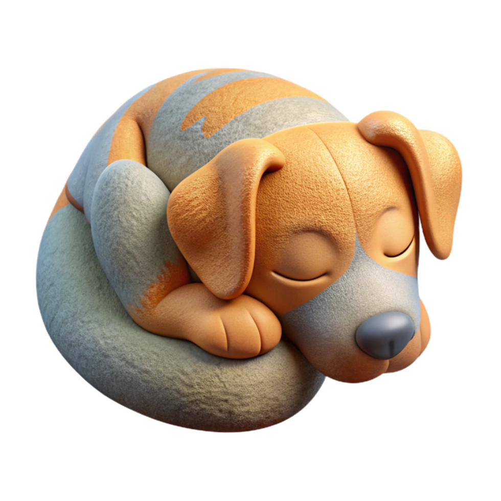 dramatic modern Sleeping Dog Curled Up Cutout genuine png