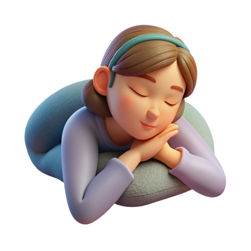 stunning contemporary Sleeping Woman Peaceful Restful Pose Cutout authentic png