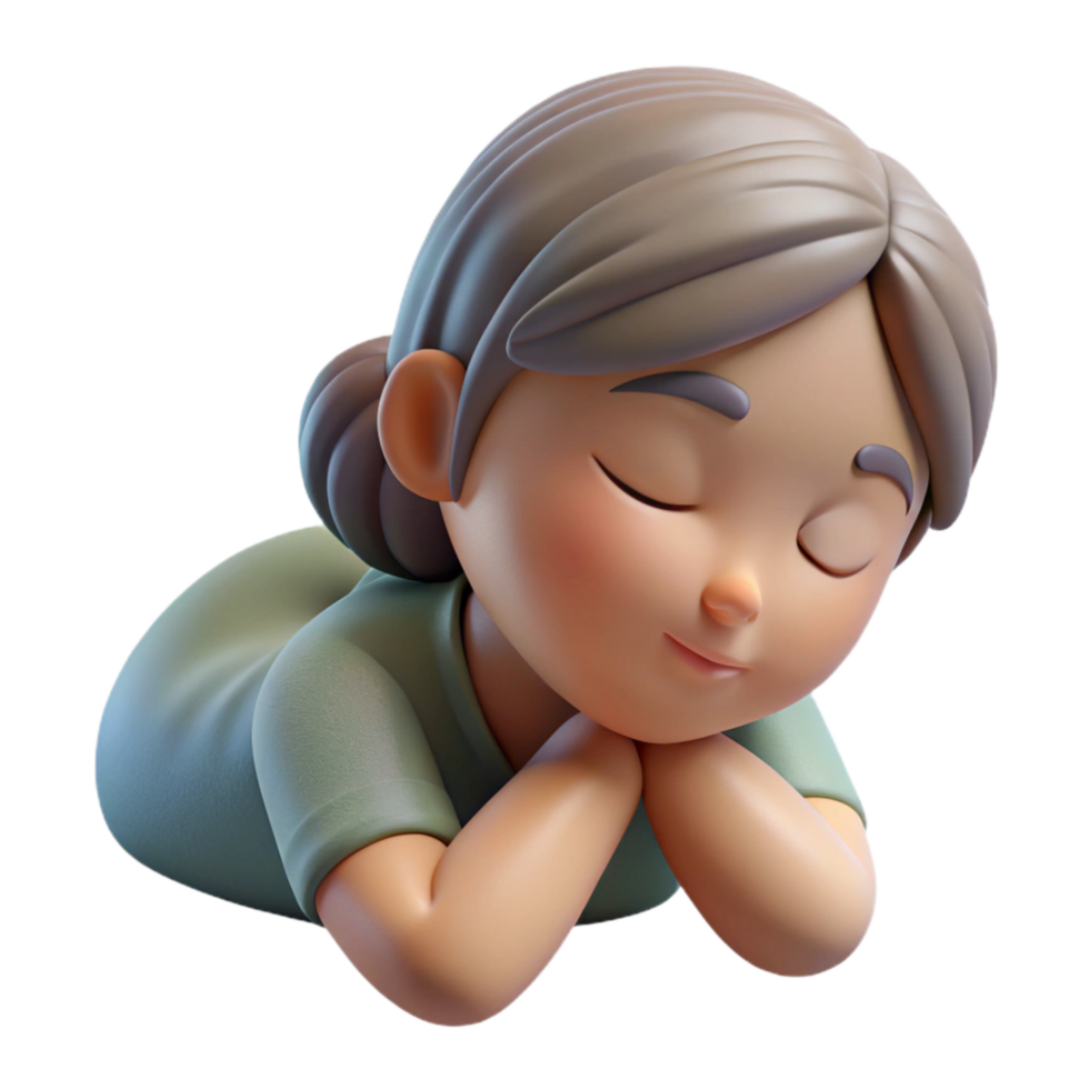 extraordinary creative Sleeping Woman Side View Peaceful Pose Transparent authentic png