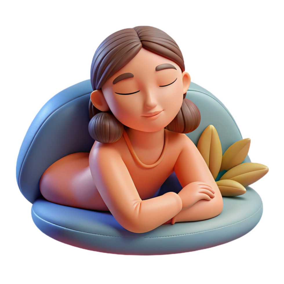 stunning minimalist Sleeping Woman Peaceful Restful Pose Cutout authentic png