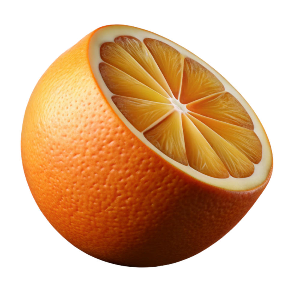 elegant classic Sliced Orange Cutout with Realistic Texture high resolution png