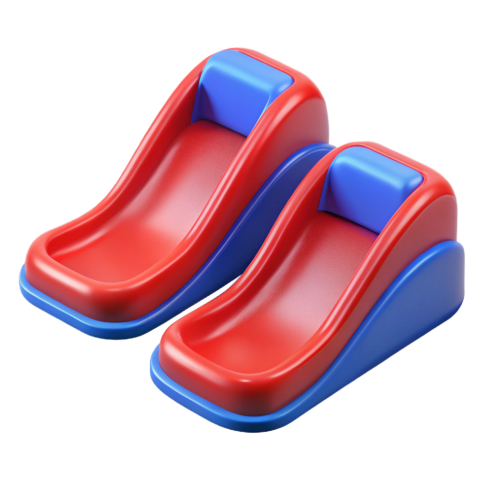 extraordinary minimalist Slides for Kids Bright Red and Blue Transparent Background high resolution png