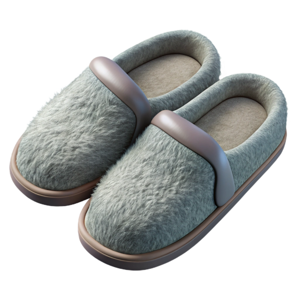 vibrant artistic Slippers Cozy Grey Fleece Lined Transparent Background original png
