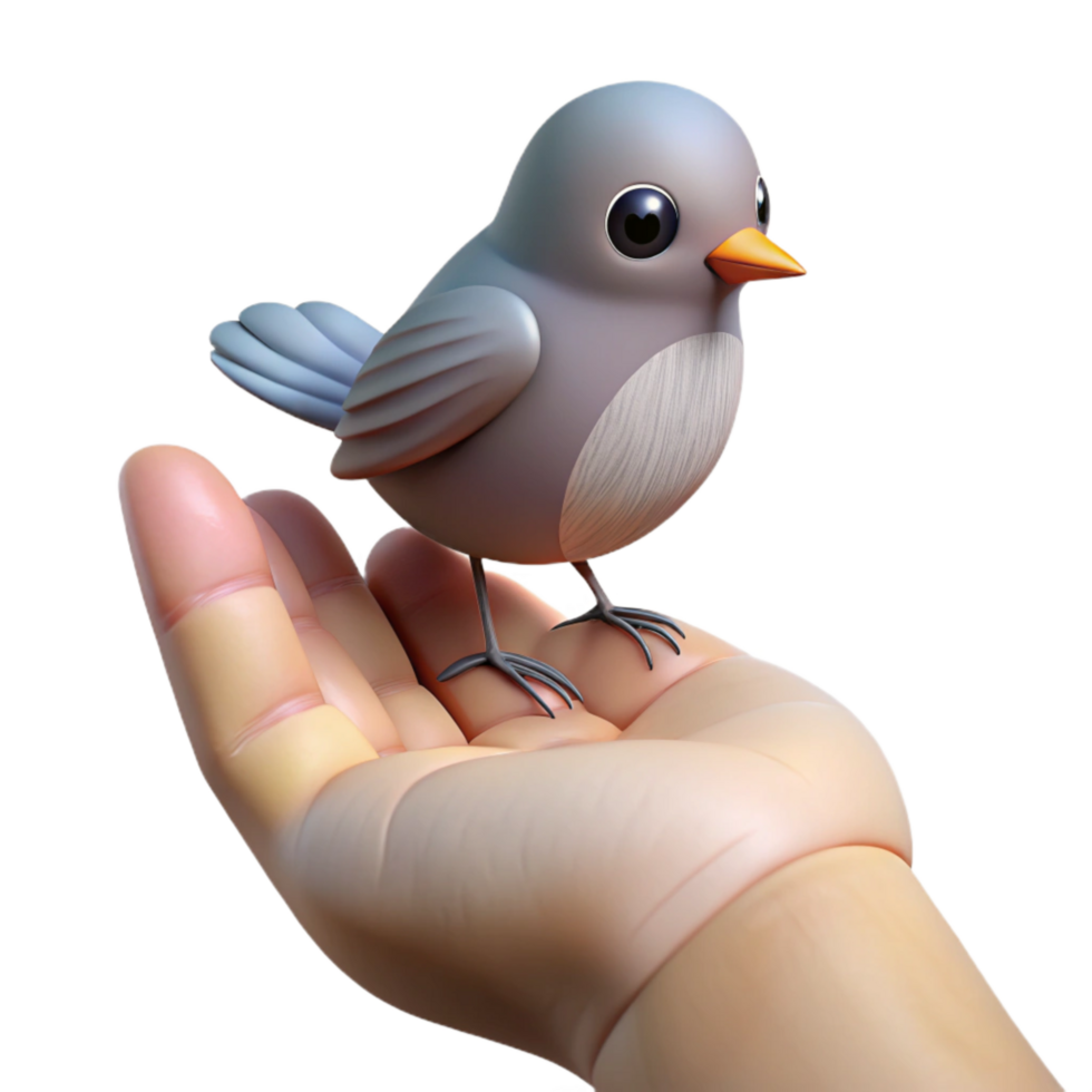 serene minimalist Small Bird Perched on Branch Transparent Background genuine png