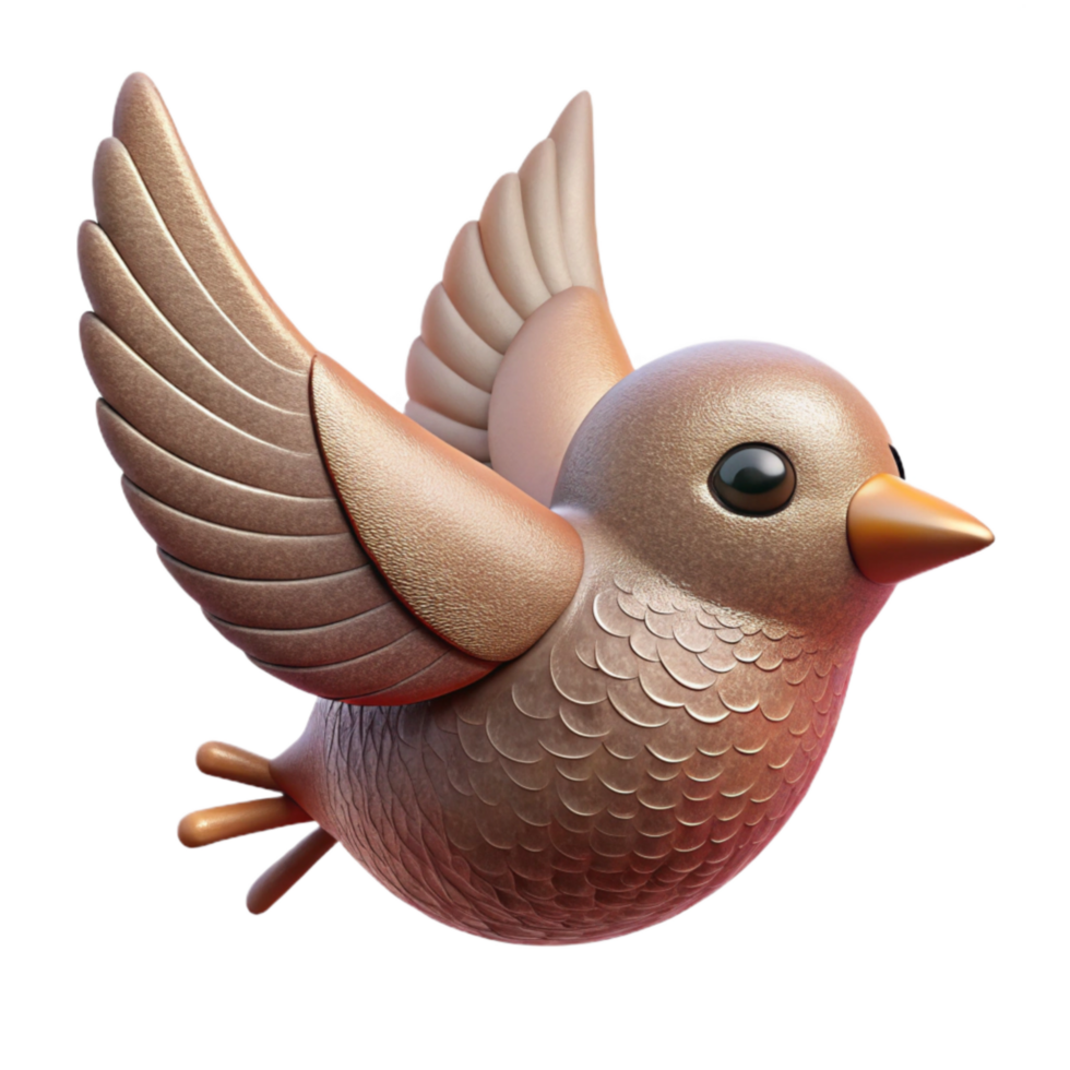 magnificent classic Small Bird Taking Flight Cutout detailed png