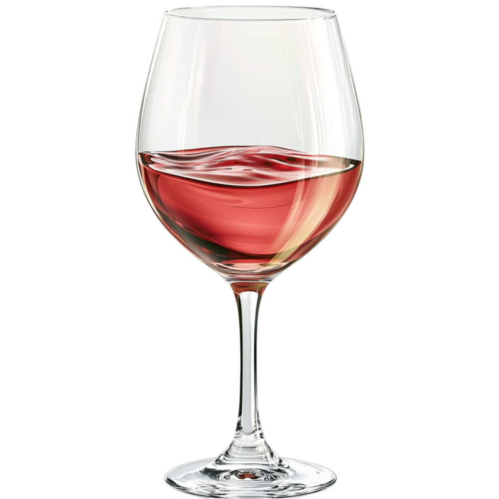 glass with a swirl of red wine png