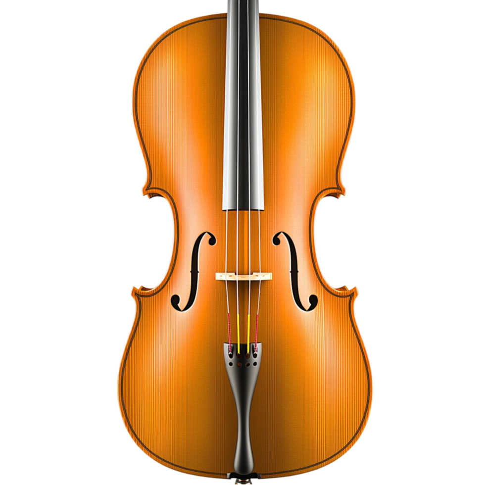 al wooden violin with curves and strings png