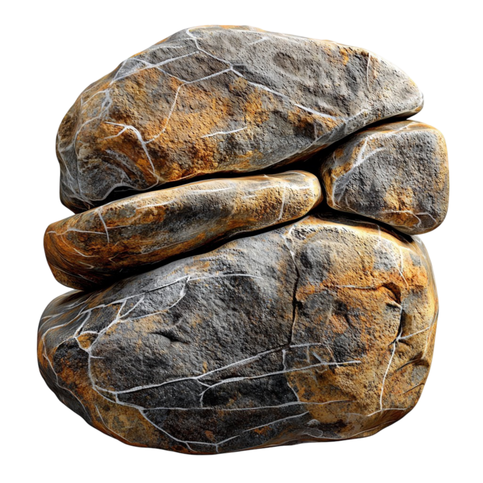 Stack of brown and gray stones balanced on top of each other png