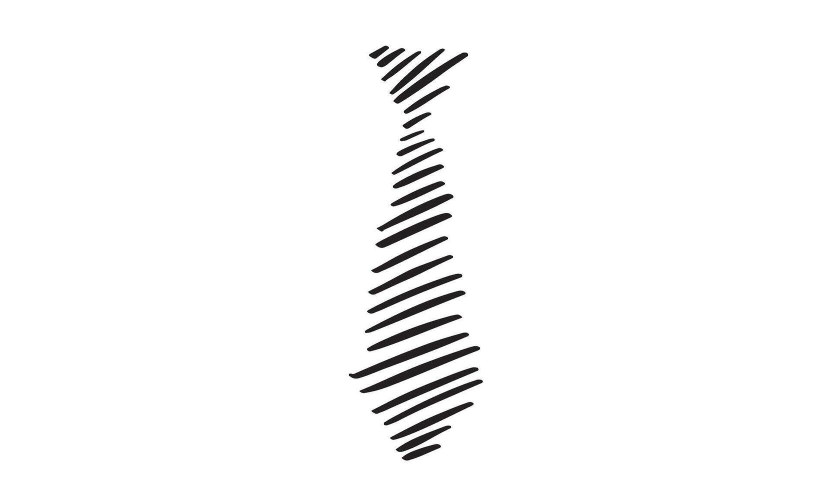 Necktie drawing line black color family man happy father day june month businessman accessory happy father day necktie male man boy grandfather doodle symbol sign element fabric silk graphic design vector