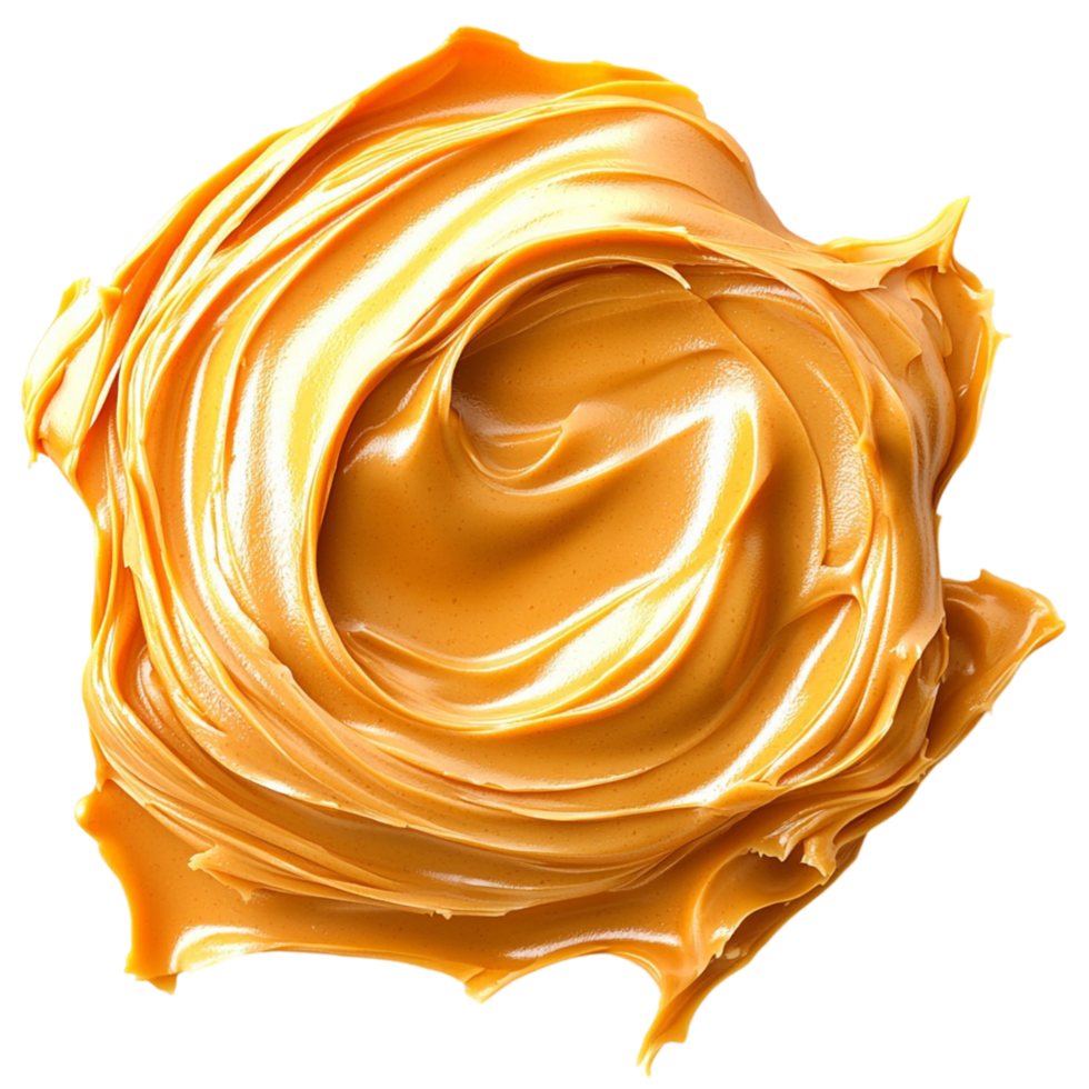 swirl of golden peanut butter with a creamy texture png
