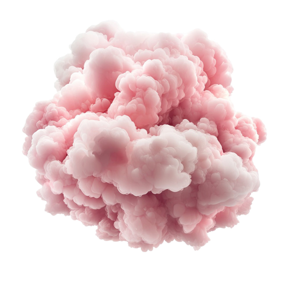 Pink fluffy smoke cloud with a and dreamy texture png