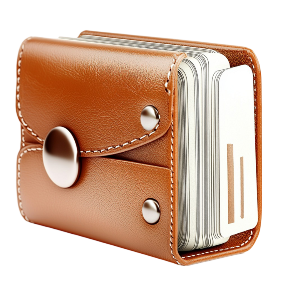 Brown wallet with multiple card slots png