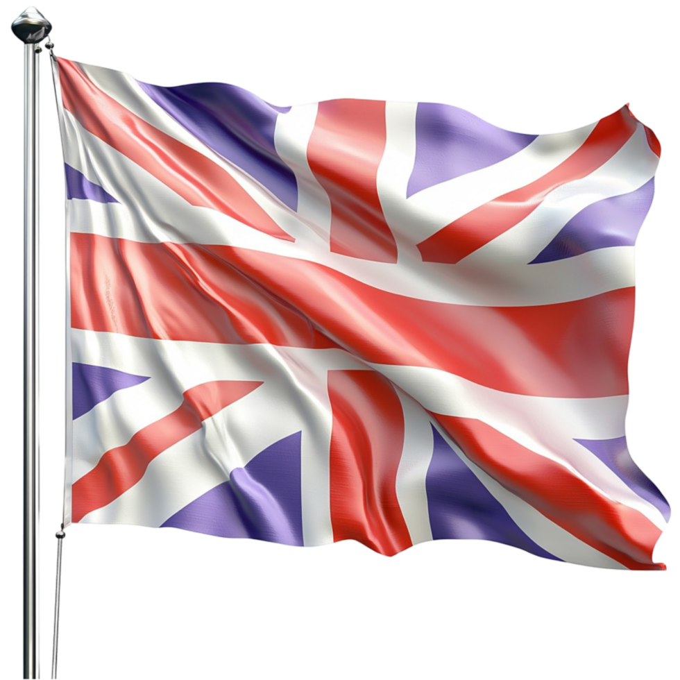 Union Jack flag waving in the breeze png