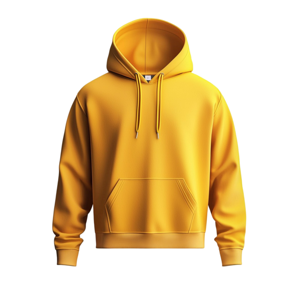 yellow hoodie with a simple and comfortable design png