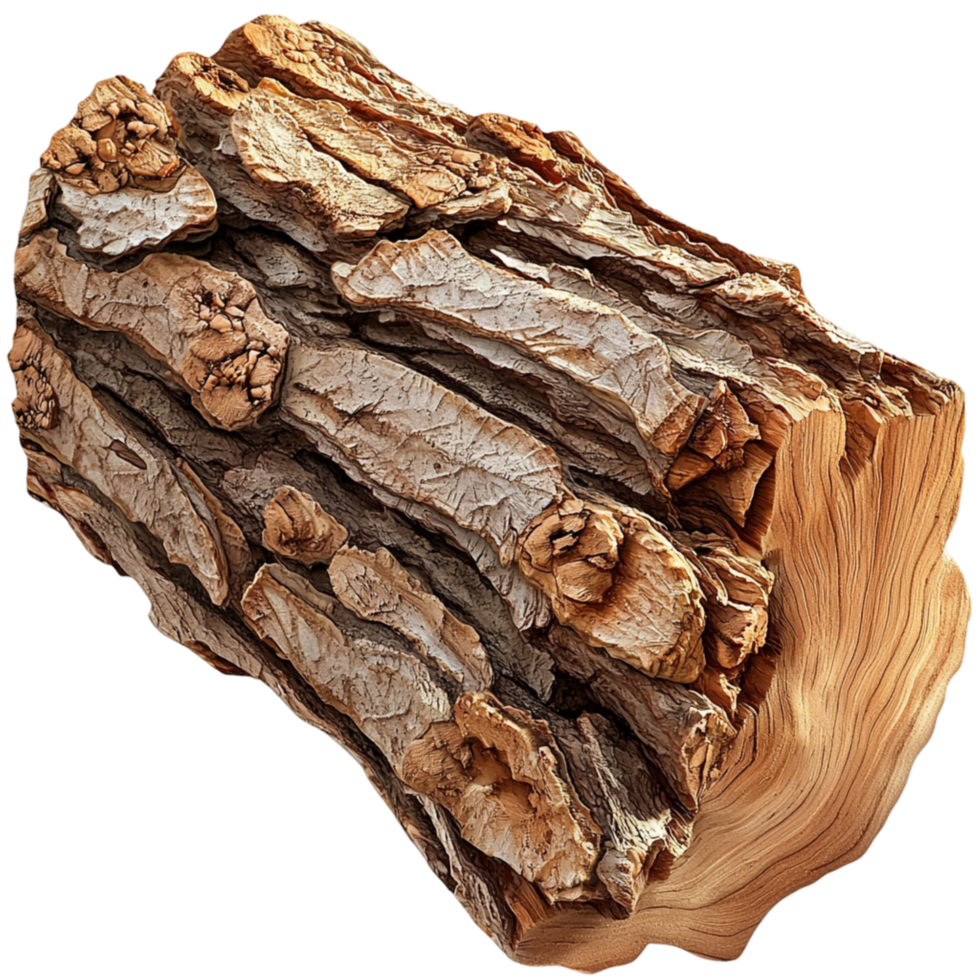 Rough textured tree bark with deep cracks and rugged layers png