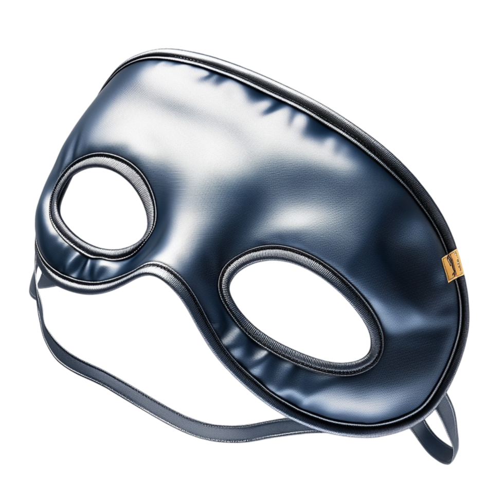 Black masquerade mask with a sleek design and a finish png