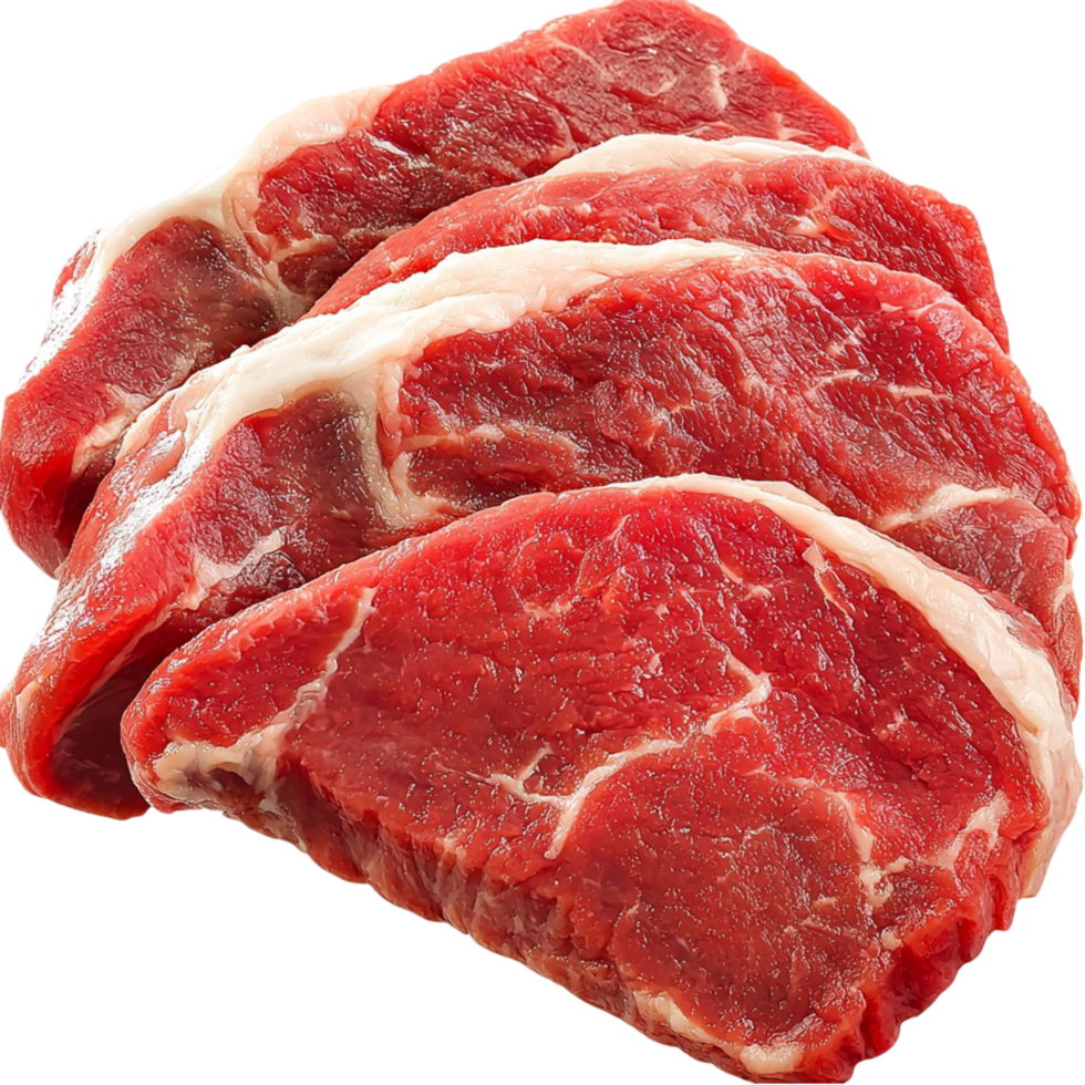 raw beef steak with a red color and marbled texture png