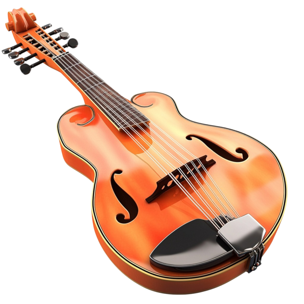 wooden mandolin with a glossy finish and craftsmanship png