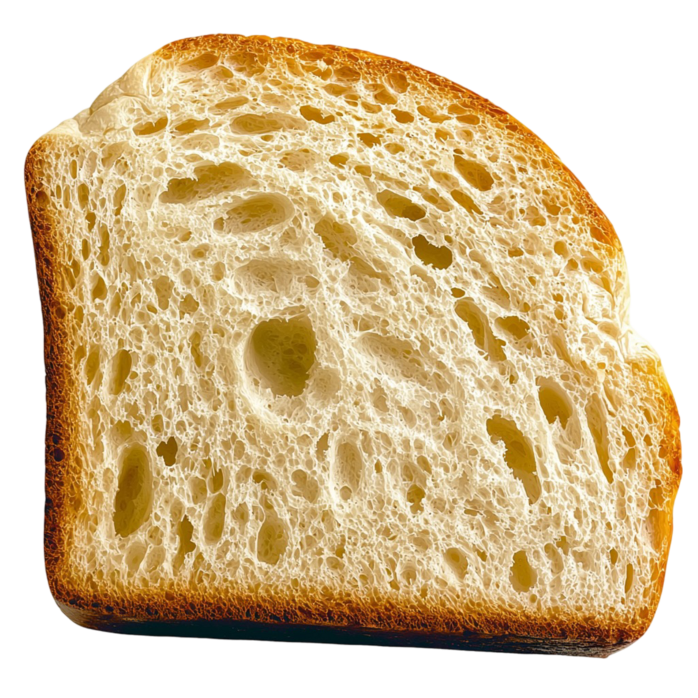 ly sliced loaf of bread with a fluffy texture and golden crust png
