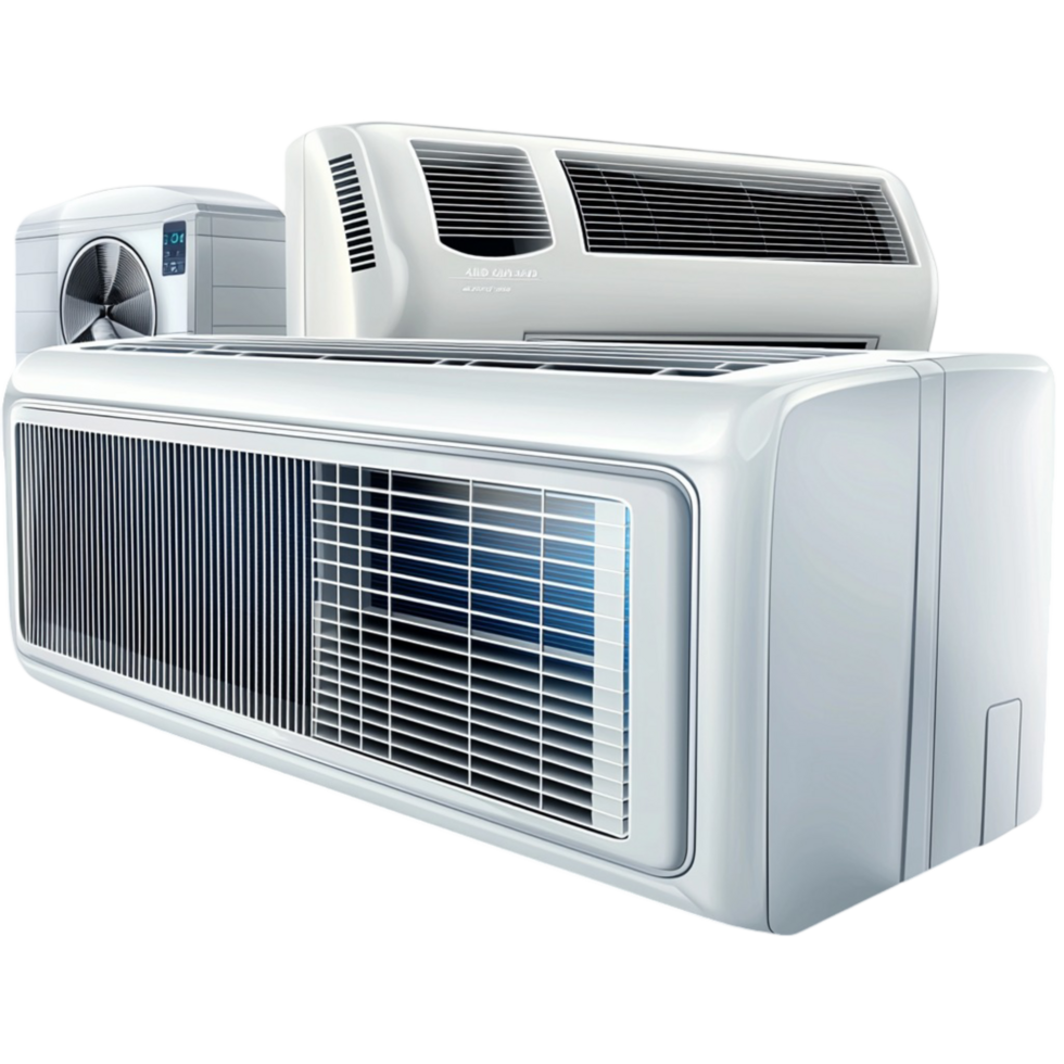 Wall mounted air conditioning unit with vents png