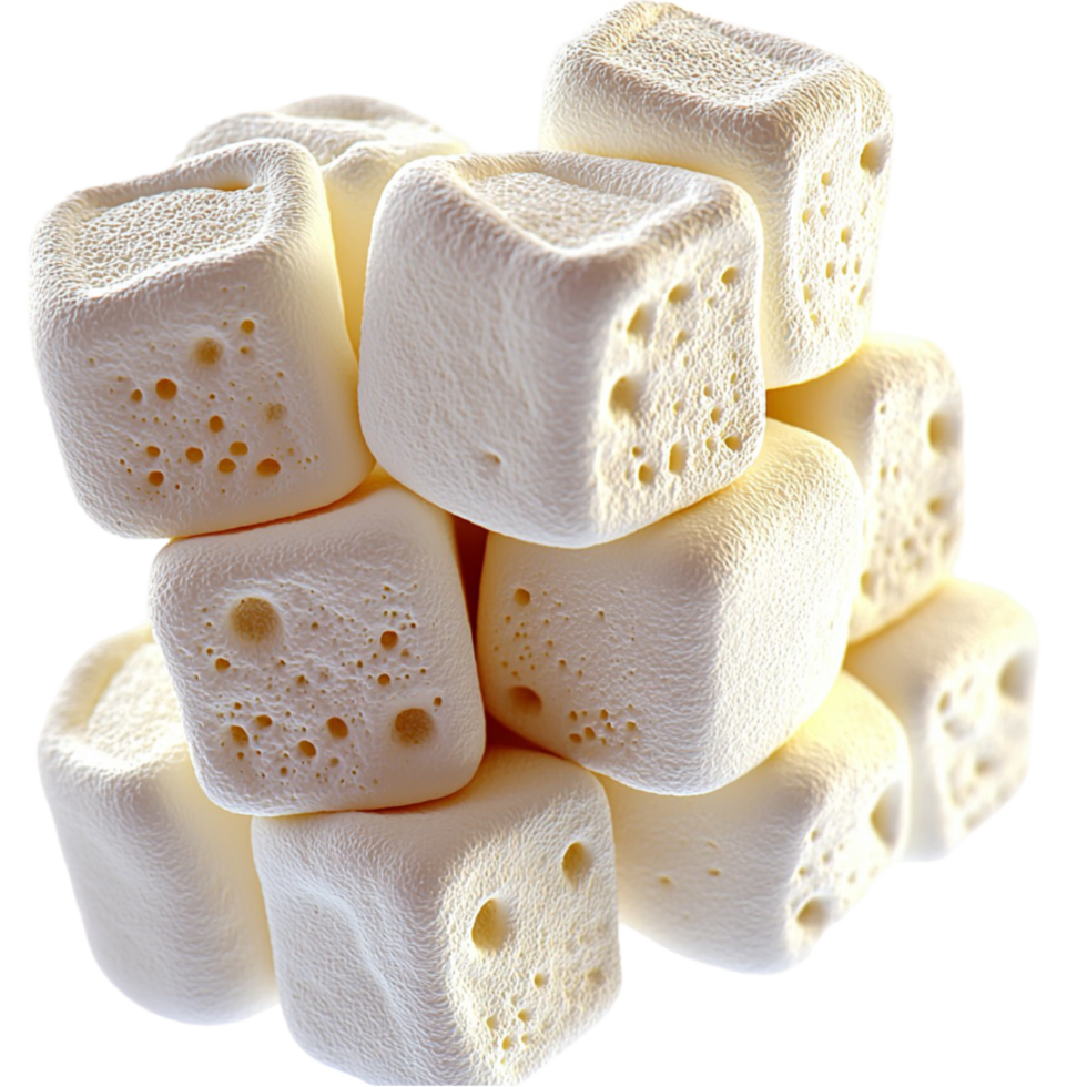 and fluffy marshmallows stacked in a pile png