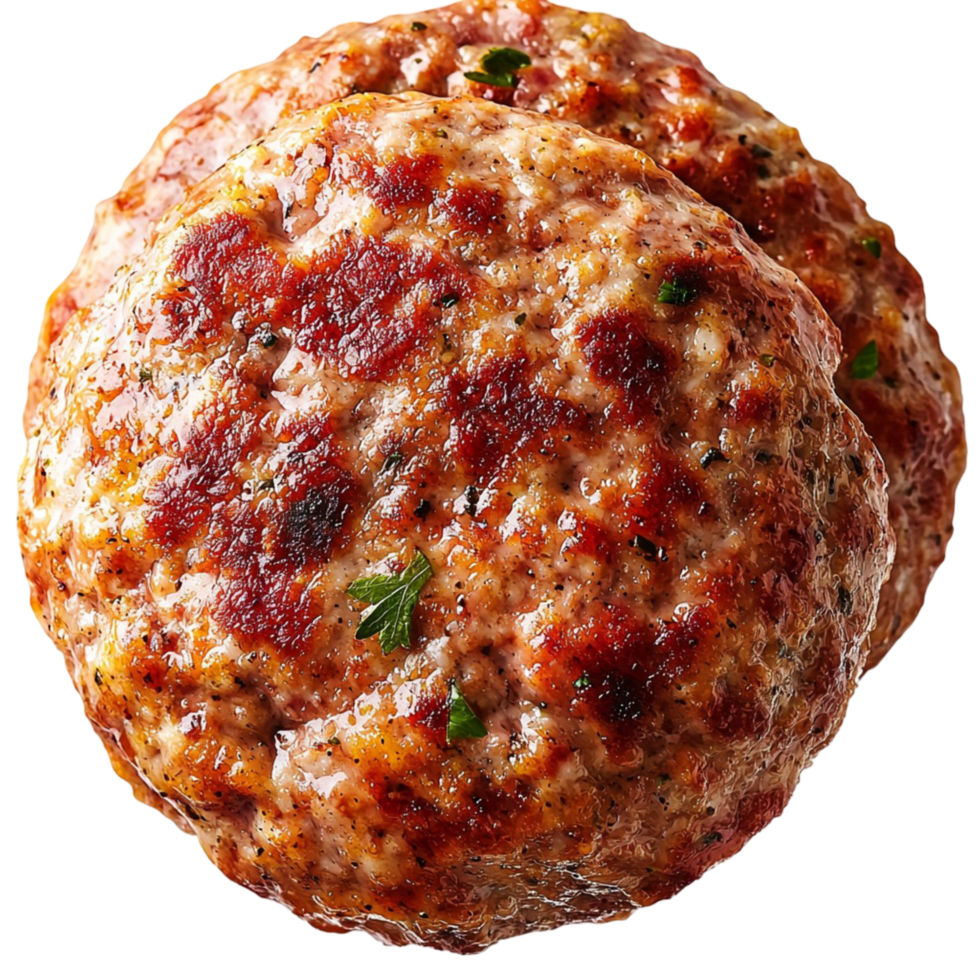 and golden brown meatball with a textured surface png