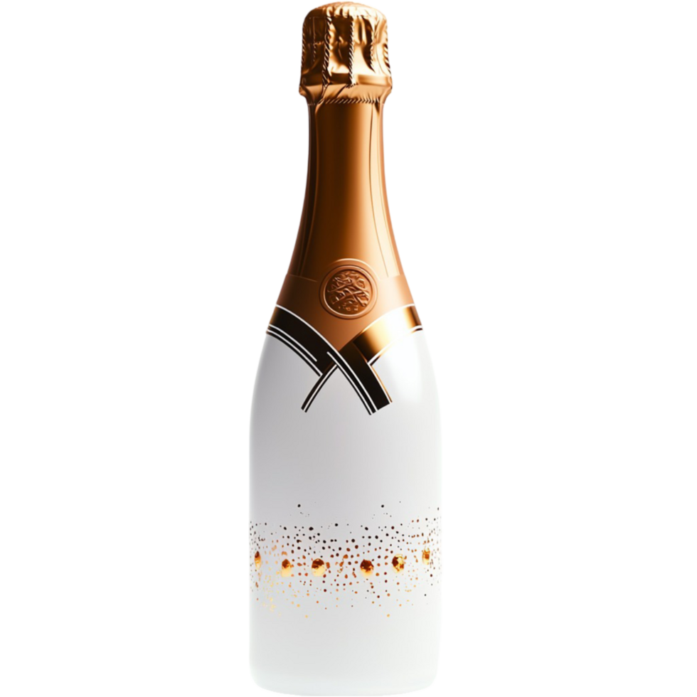 champagne bottle gold and white design ready for celebration png