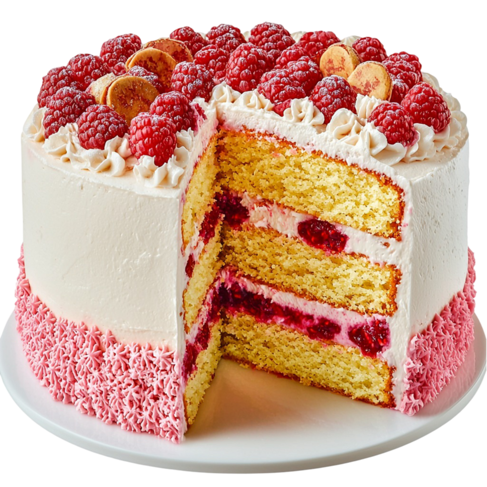 raspberry and cream layered cake a fluffy and texture png