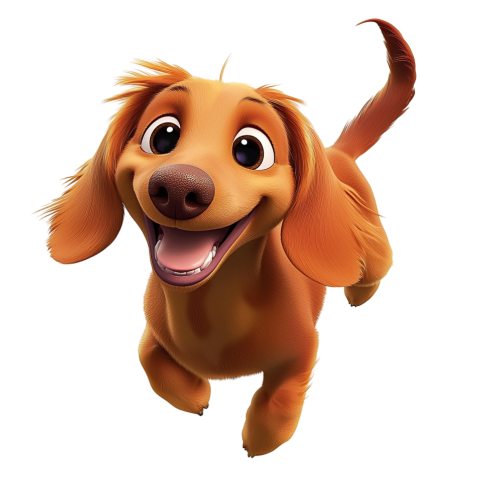 Adorable brown puppy floppy ears and an energetic playful expression png