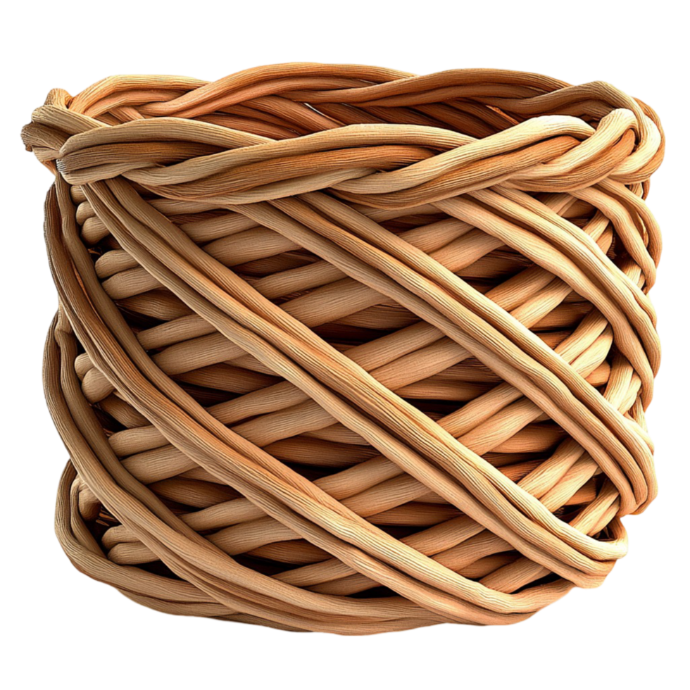 Woven ball of natural wooden twigs in a spherical shape png