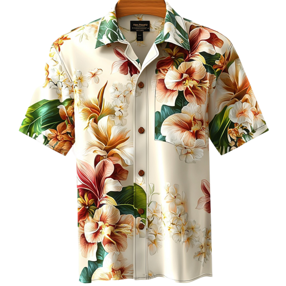 Hawaiian shirt featuring floral patterns tropical hibiscus designs png