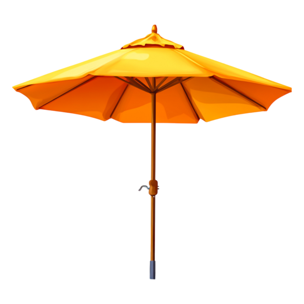 Bright Yellow Beach Umbrella for Summer Outdoor Relaxation png