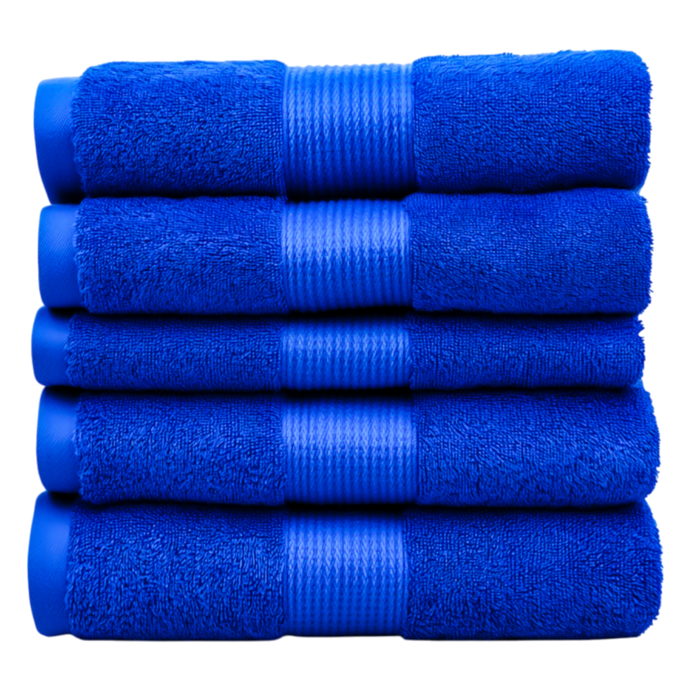Stack of Soft Blue Towels Clean png