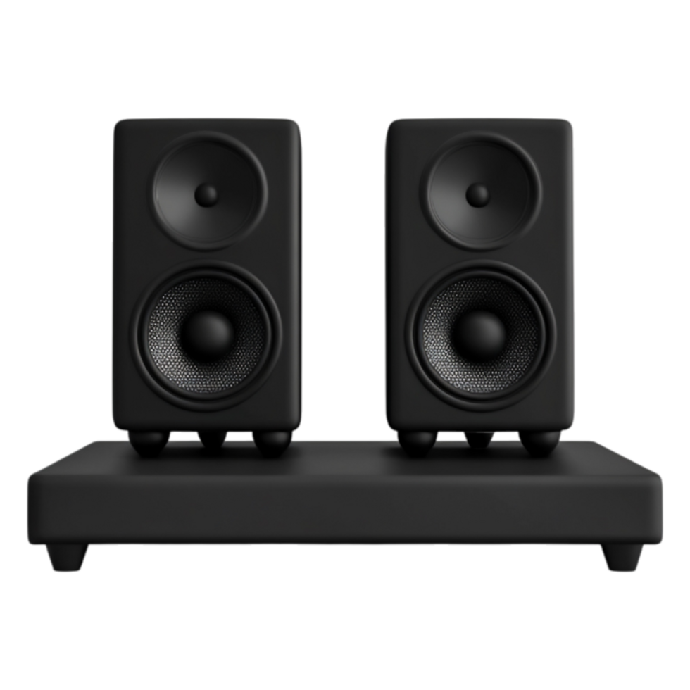 Modern Black Studio Speakers Platform for Audio Production png