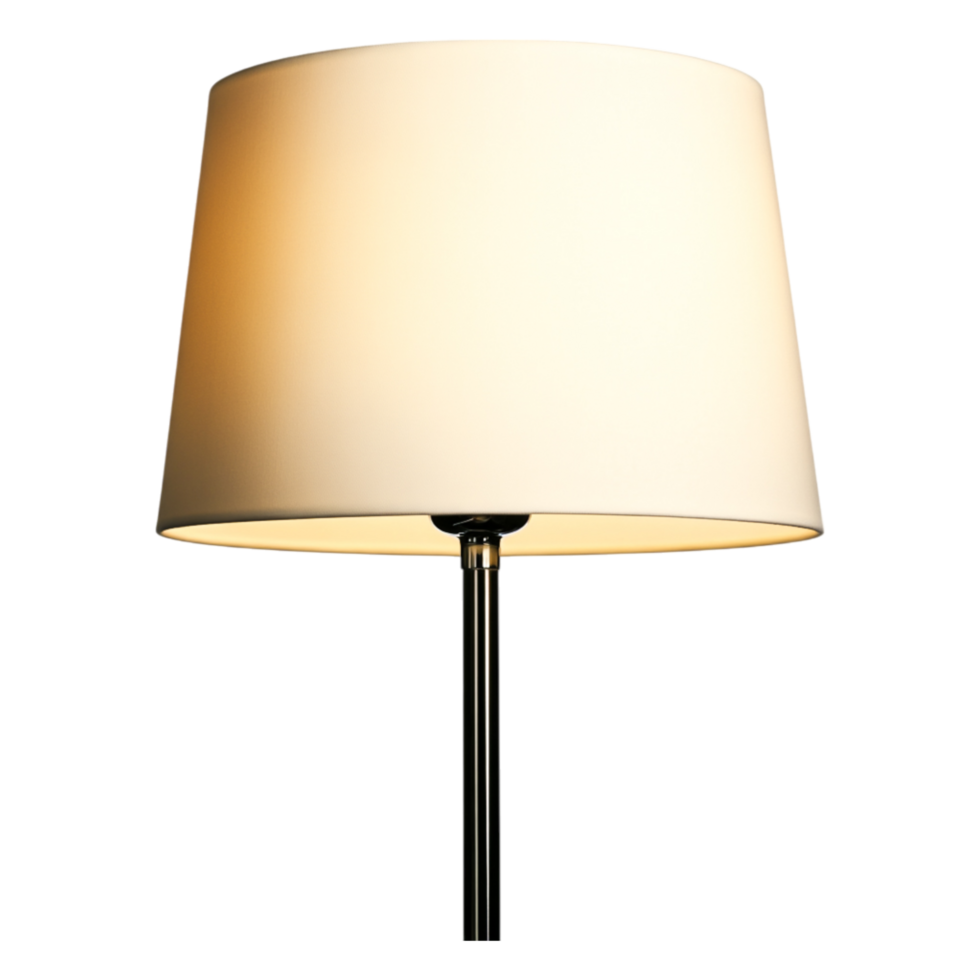 Elegant Table Lamp with Soft Lighting and Neutral Shade Design png