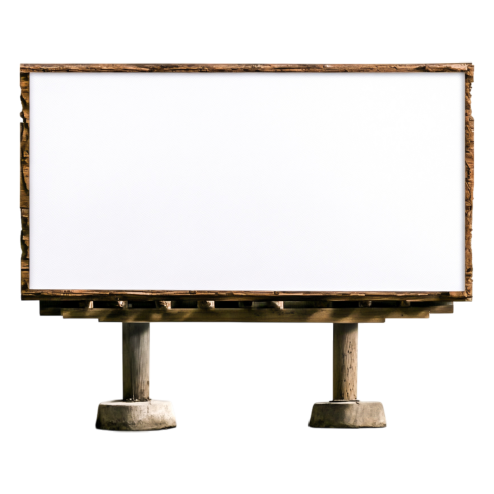 Empty Outdoor Billboard Frame Stilts Displaying a Clear Space png