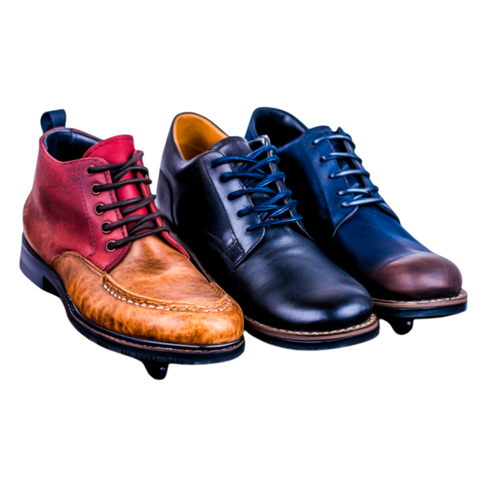 Stylish Leather Shoes in Various Colors and Designs for Men png
