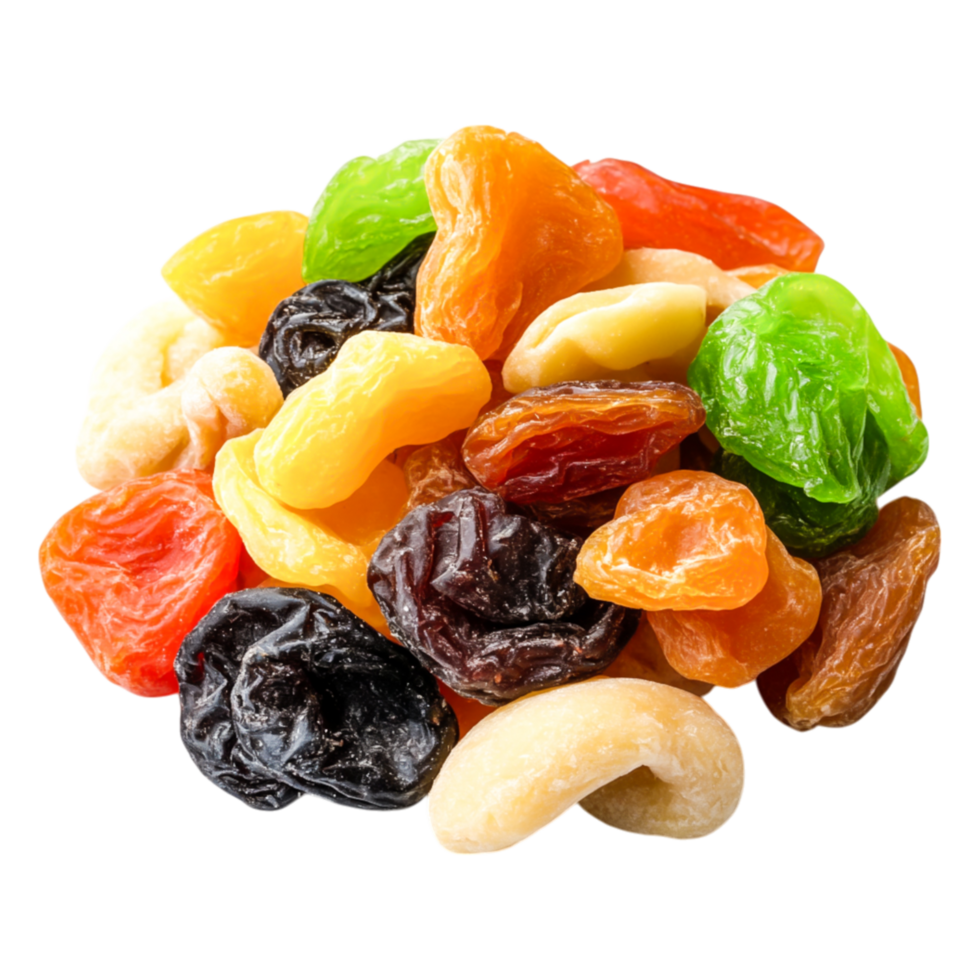 Colorful Assortment of Dried Fruits and Nuts on png